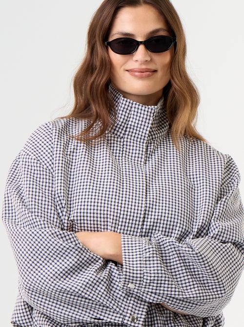 Chaqueta estilo bomber de cuadros - Kiabi
