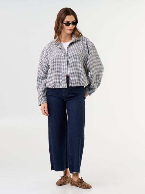 Chaqueta estilo bomber de cuadros - Kiabi