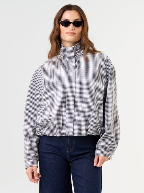 Chaqueta estilo bomber de cuadros - Kiabi