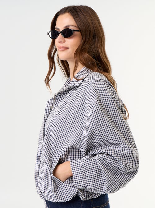 Chaqueta estilo bomber de cuadros - Kiabi