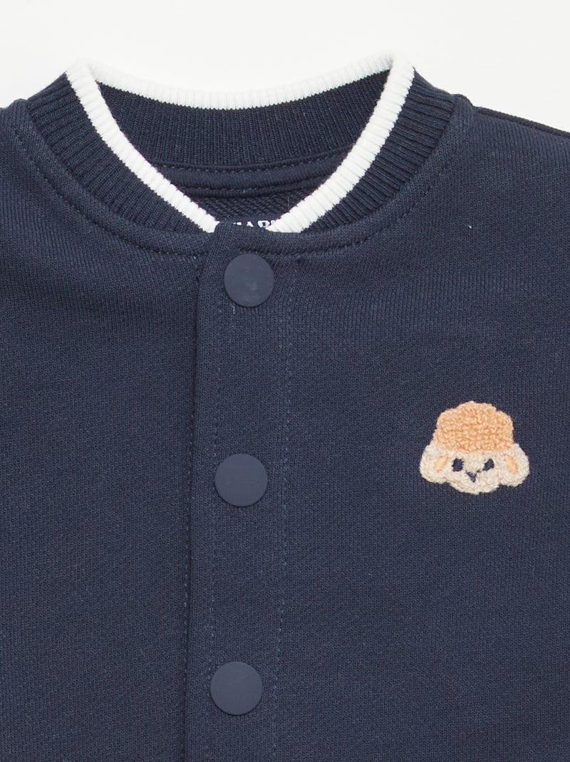 Chaqueta estilo campus americano Azul - Kiabi