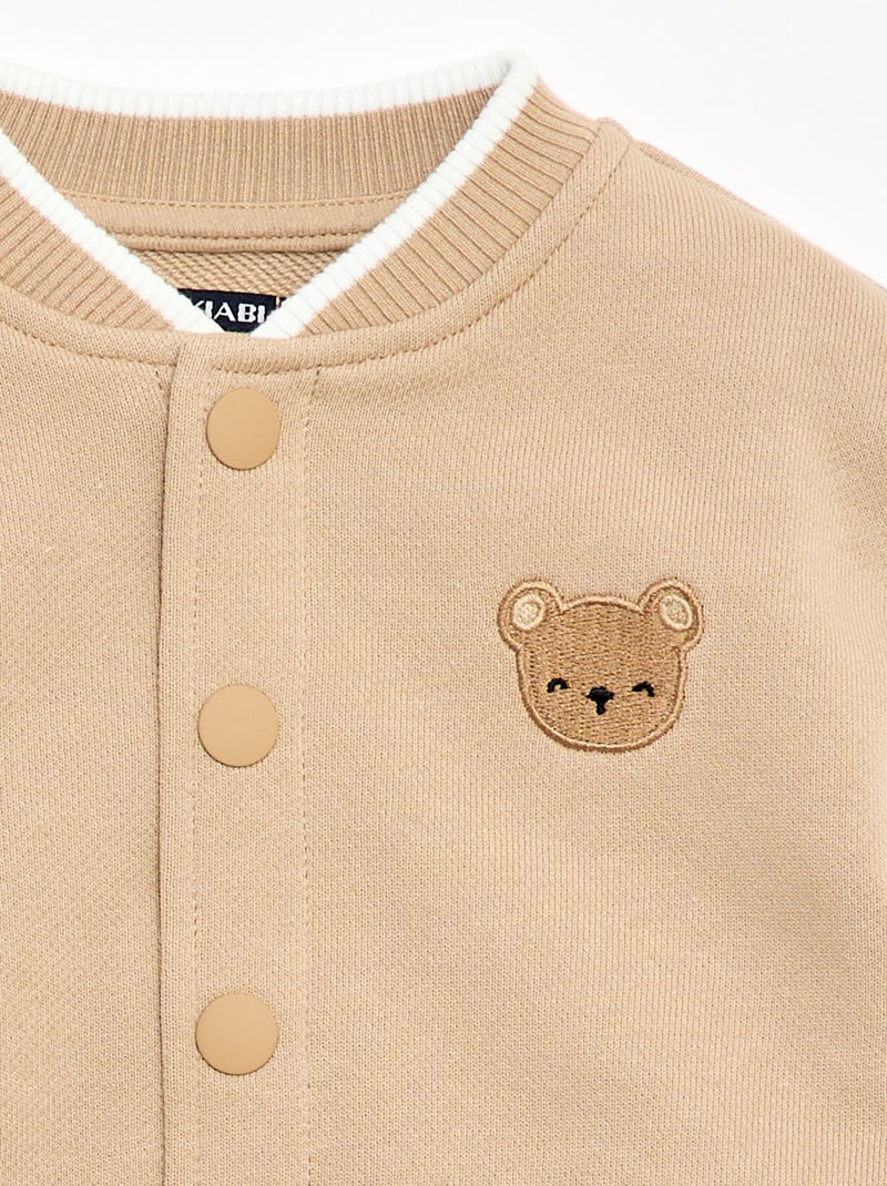 Chaqueta estilo campus americano Beige - Kiabi