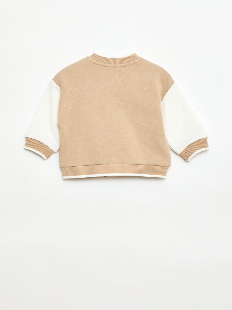 Chaqueta estilo campus americano Beige - Kiabi