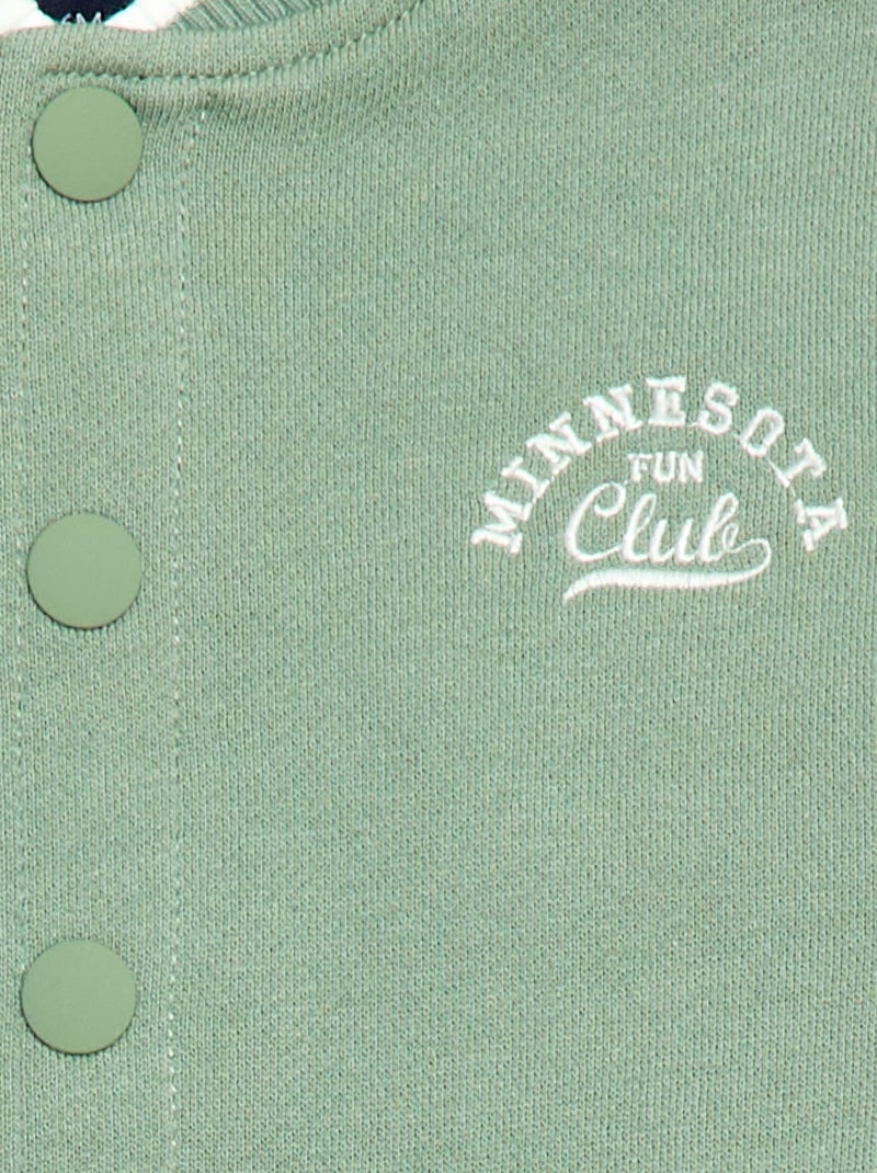 Chaqueta estilo campus americano Verde - Kiabi