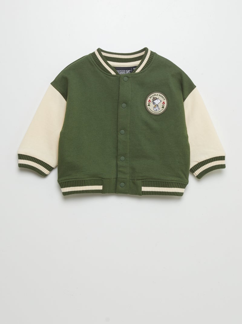 Chaqueta estilo campus 'Snoopy' VERDE - Kiabi
