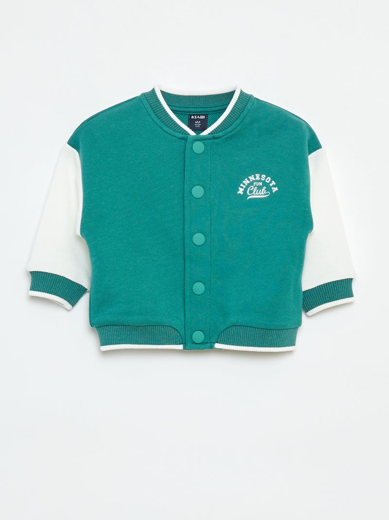 Chaqueta estilo campus Verde - Kiabi