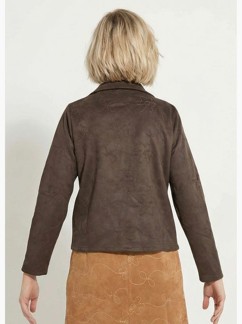 Chaqueta estilo motero con cremallera, piel sintética - Afibel - Kiabi