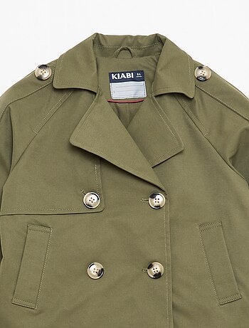 Chaqueta estilo trench cuello de traje