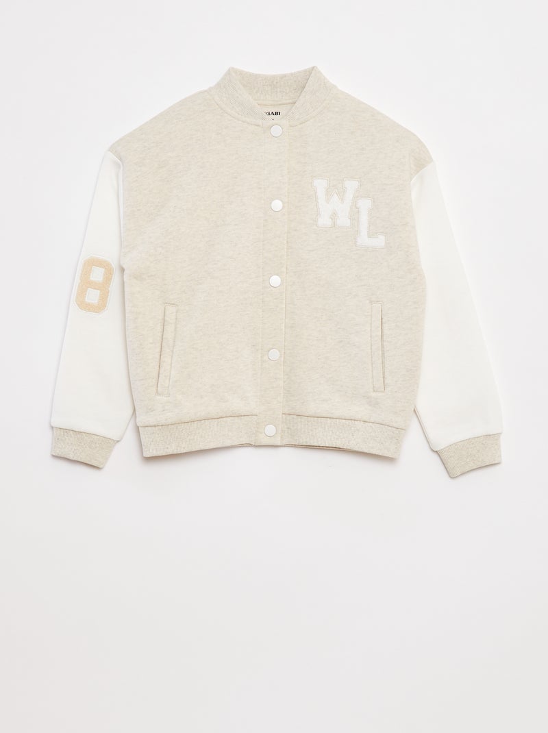 Chaqueta estilo universidad americana Beige - Kiabi