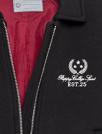 Chaqueta estilo universitario de manga larga