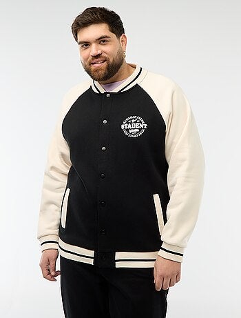 Chaqueta estilo universitario mangas raglán