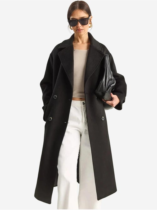 Chaqueta extragrande de mezcla de algodón y felpa con botones lucci - Kiabi Chaqueta extragrande de mezcla de algodón y felpa con botones lucci - Kiabi