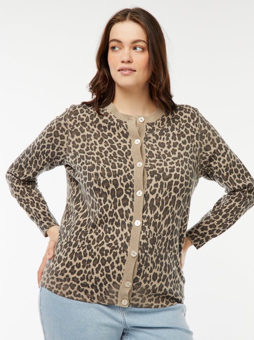 Chaqueta fina con estampado de leopardo - Kiabi