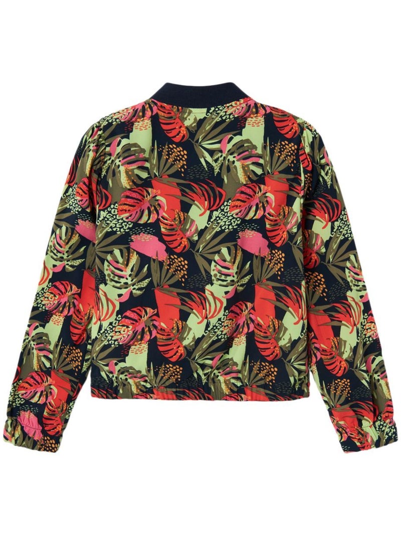 Chaqueta floral Name It para niña Azul marino - Kiabi
