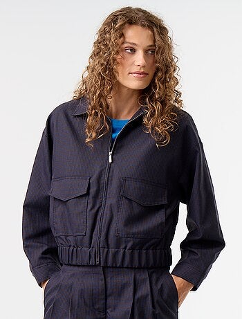 Chaqueta fluida con cremallera