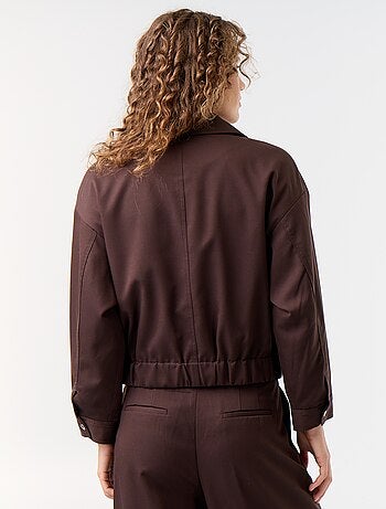 Chaqueta fluida con cremallera
