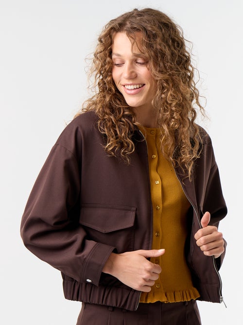 Chaqueta fluida con cremallera - Kiabi