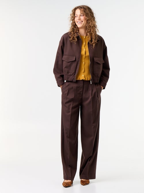 Chaqueta fluida con cremallera - Kiabi