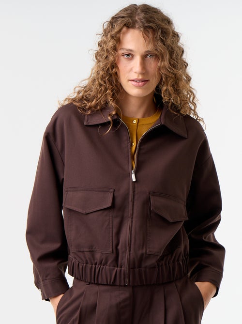 Chaqueta fluida con cremallera - Kiabi