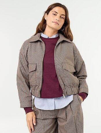 Chaqueta fluida con cremallera