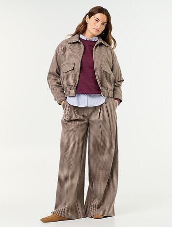 Chaqueta fluida con cremallera