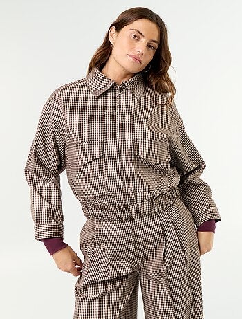Chaqueta fluida con cremallera