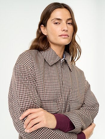 Chaqueta fluida con cremallera