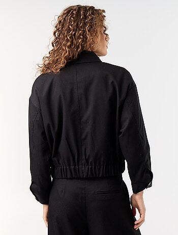 Chaqueta fluida con cremallera