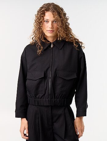 Chaqueta fluida con cremallera