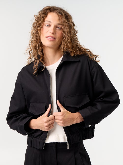 Chaqueta fluida con cremallera - Kiabi Chaqueta fluida con cremallera - Kiabi