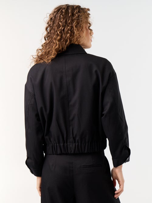 Chaqueta fluida con cremallera - Kiabi Chaqueta fluida con cremallera - Kiabi