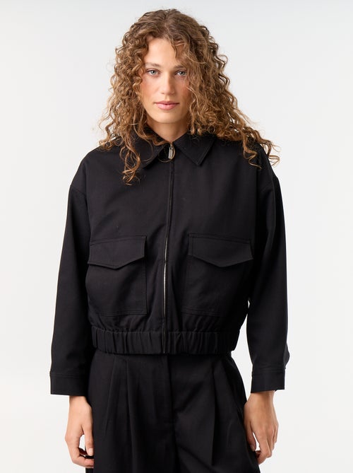 Chaqueta fluida con cremallera - Kiabi Chaqueta fluida con cremallera - Kiabi