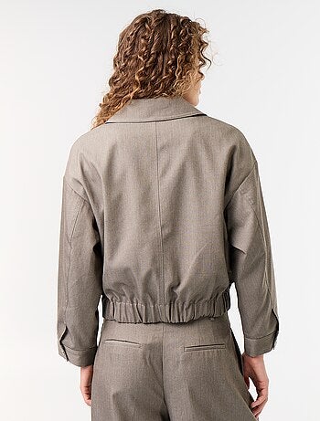 Chaqueta fluida con cremallera