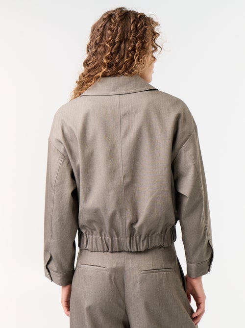 Chaqueta fluida con cremallera - Kiabi Chaqueta fluida con cremallera - Kiabi