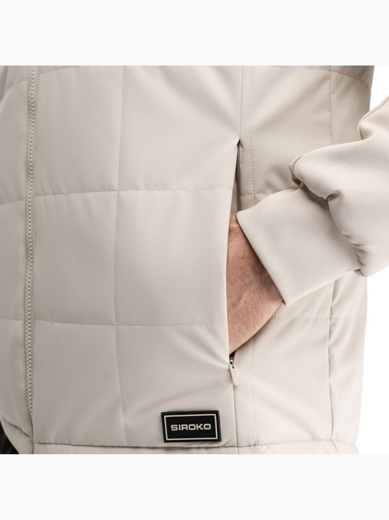 Chaqueta golf acolchada reversible hombre golf hombre approach sand Beige - Kiabi