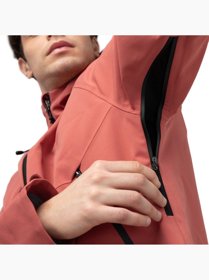 Chaqueta hardshell montaña hombre senderismo hombre simien Rojo - Kiabi