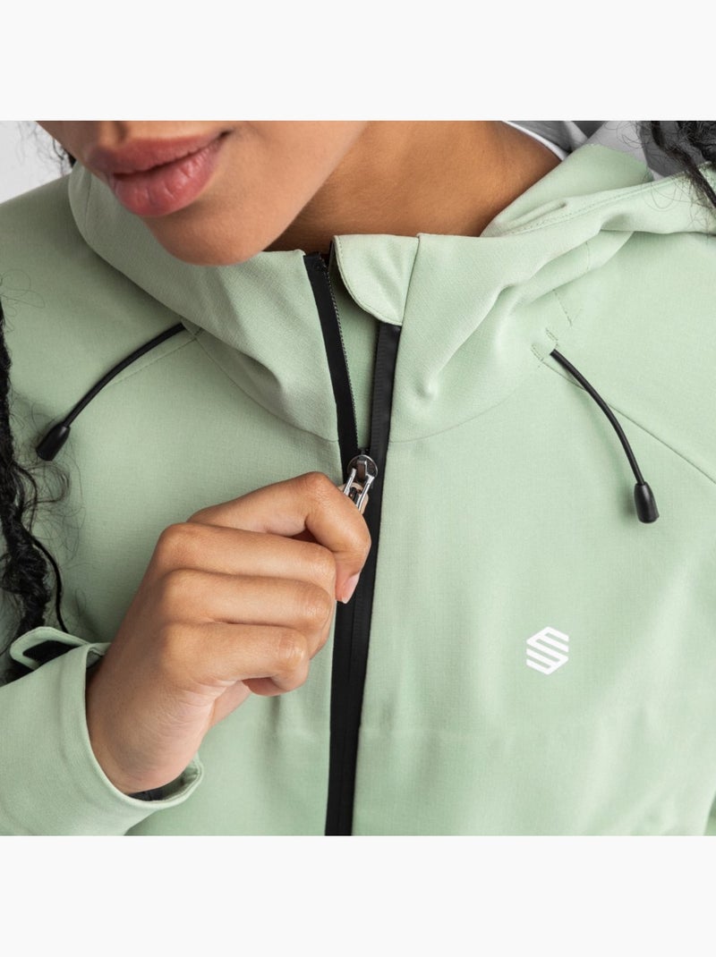 Chaqueta hardshell montaña mujer senderismo mujer lac léman Verde - Kiabi