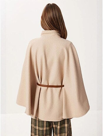 Chaqueta holgada de gabardina texturizada con botones y medio cuello alto de estambul istanbul