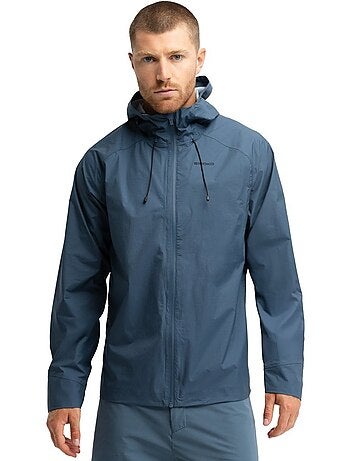 Chaqueta impermeable cicloturismo hombre ciclismo hombre uncharted indigo