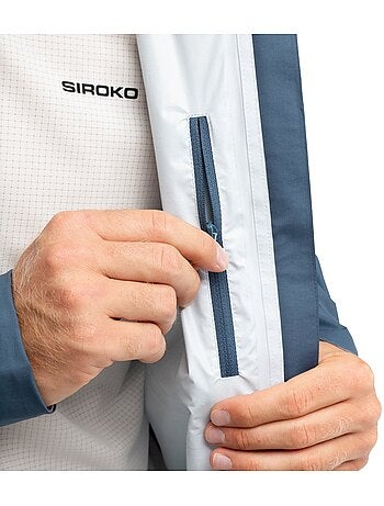 Chaqueta impermeable cicloturismo hombre ciclismo hombre uncharted indigo