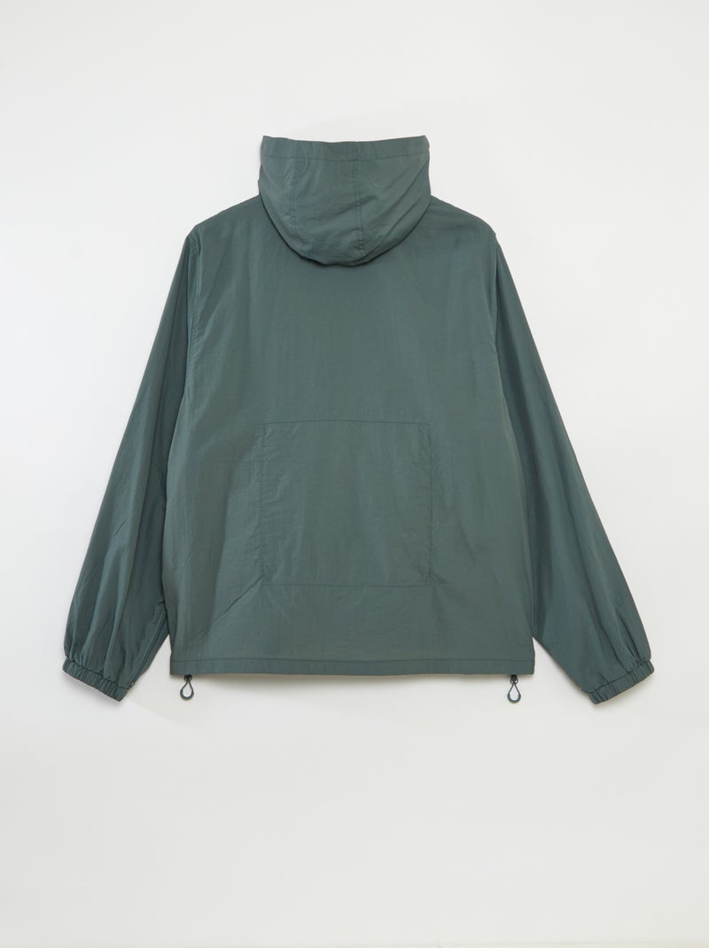 Chaqueta impermeable con capucha - colección fácil de poner VERDE - Kiabi