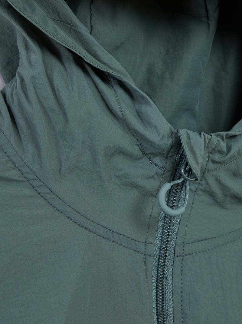 Chaqueta impermeable con capucha - colección fácil de poner VERDE - Kiabi