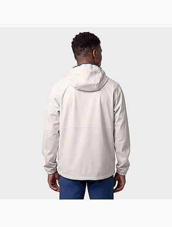 Chaqueta impermeable con capucha trail running hombre hombre canfranc gray