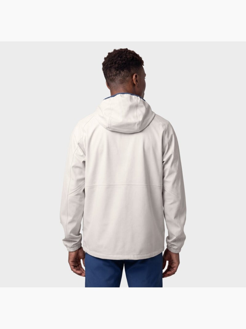 Chaqueta impermeable con capucha trail running hombre hombre canfranc gray Blanco Gris - Kiabi