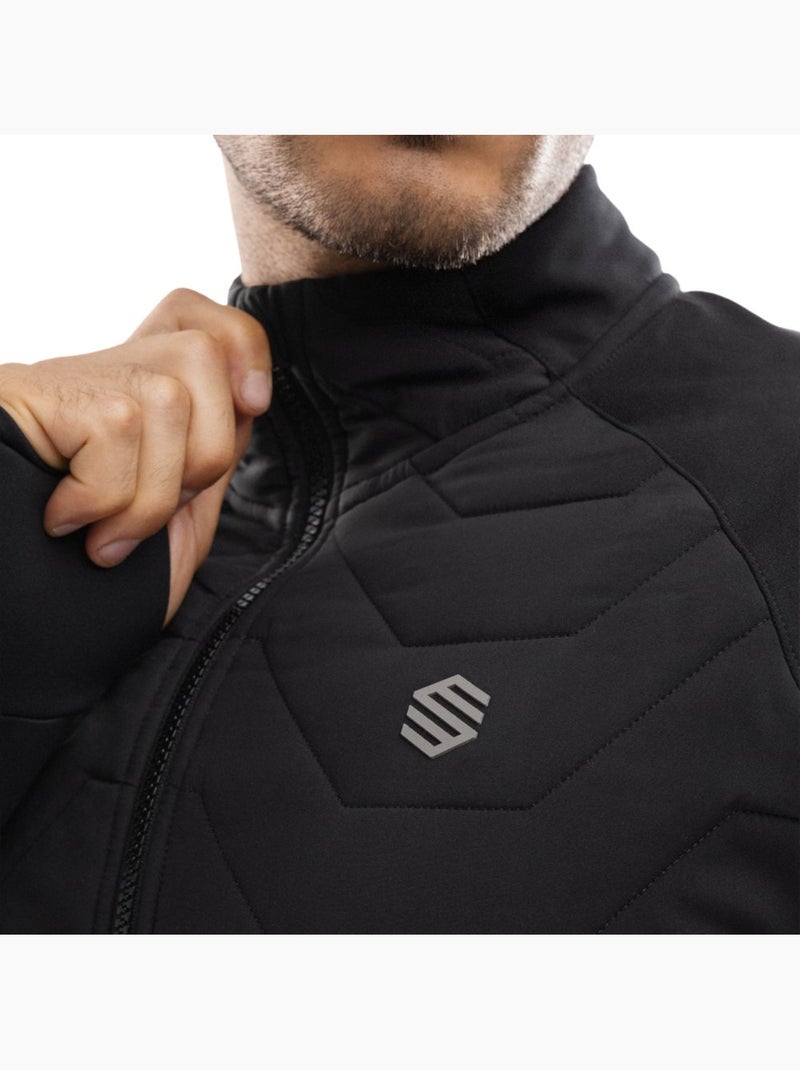 Chaqueta insulada ligera entrenamiento hombre fitness hombre elevate Negro - Kiabi