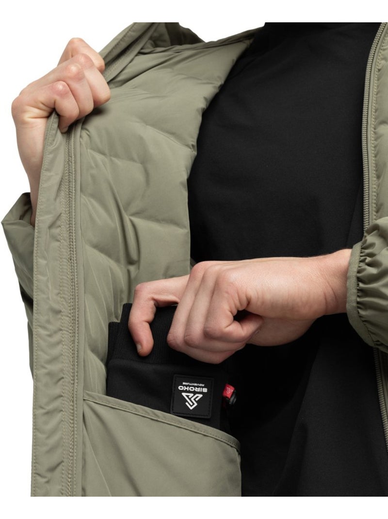 Chaqueta insulada ligera montaña hombre senderismo hombre topo Verde - Kiabi
