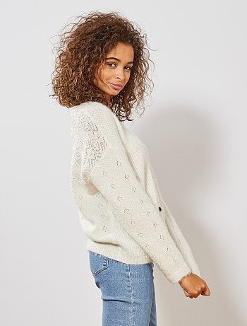 Chaqueta irisada con detalles calados - Kiabi