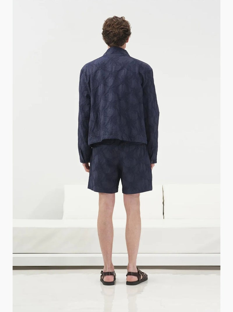 Chaqueta jacquard abotonada giesto Azul marino - Kiabi