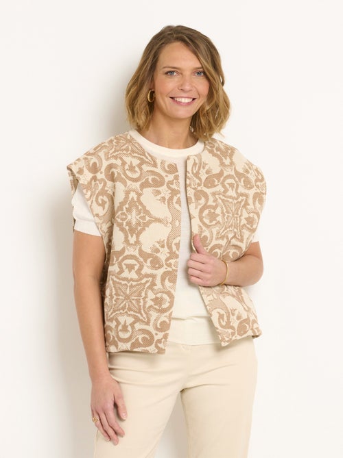 Chaqueta jacquard sin mangas con cuello redondo - AFIBEL - Kiabi
