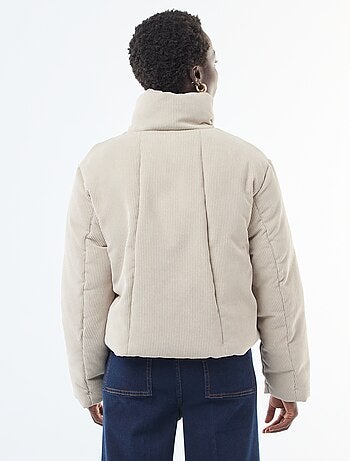 Chaqueta 'JDY' de tejido de canalé con cuello envolvente